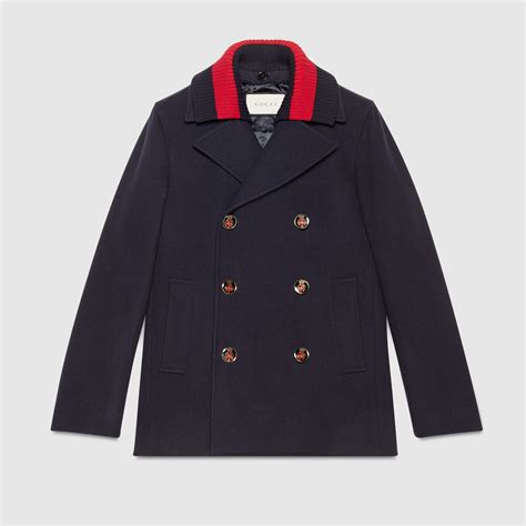 gucci wool coats|gucci women's pea coat.